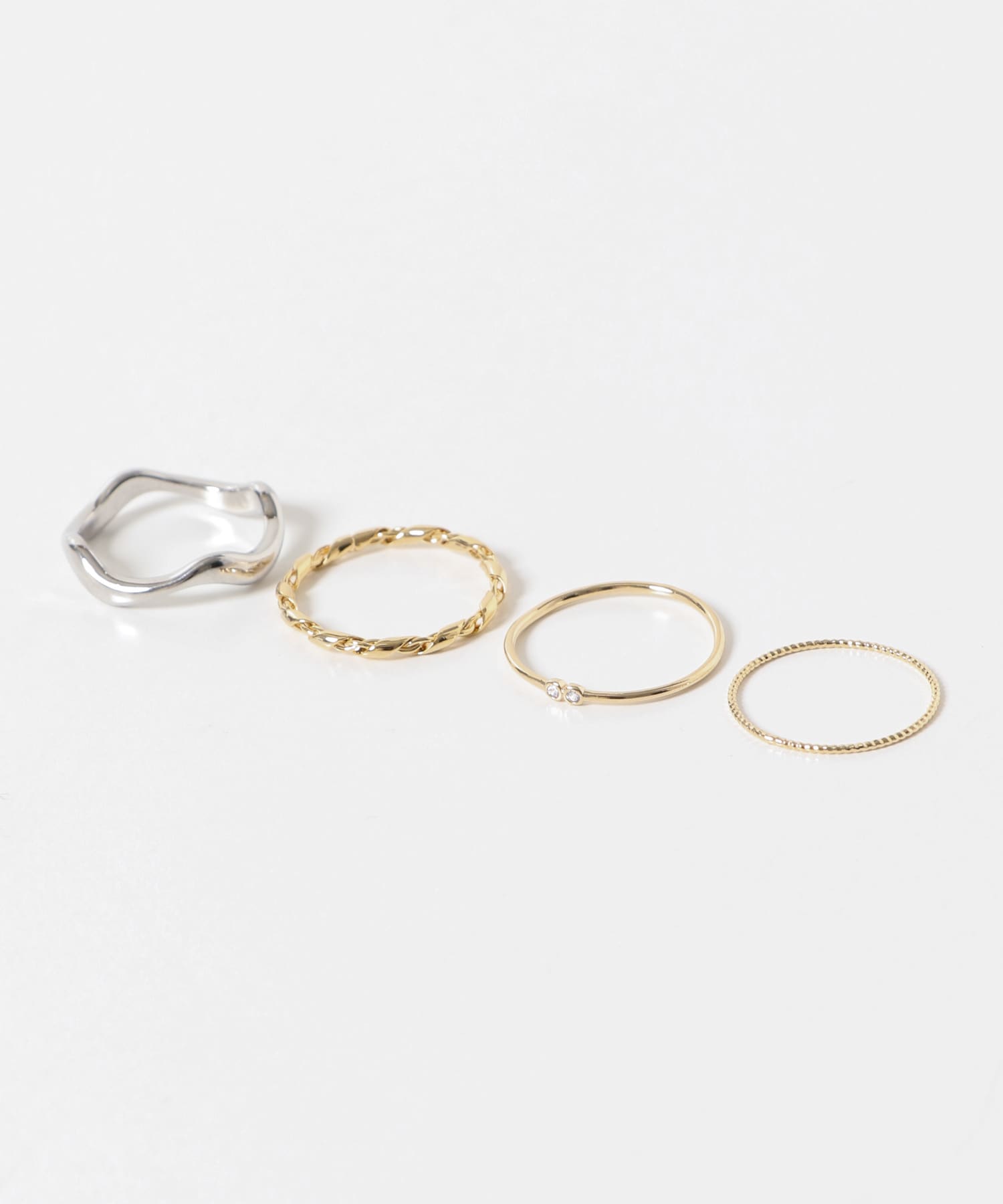 4セットリング GLD/SLV -
