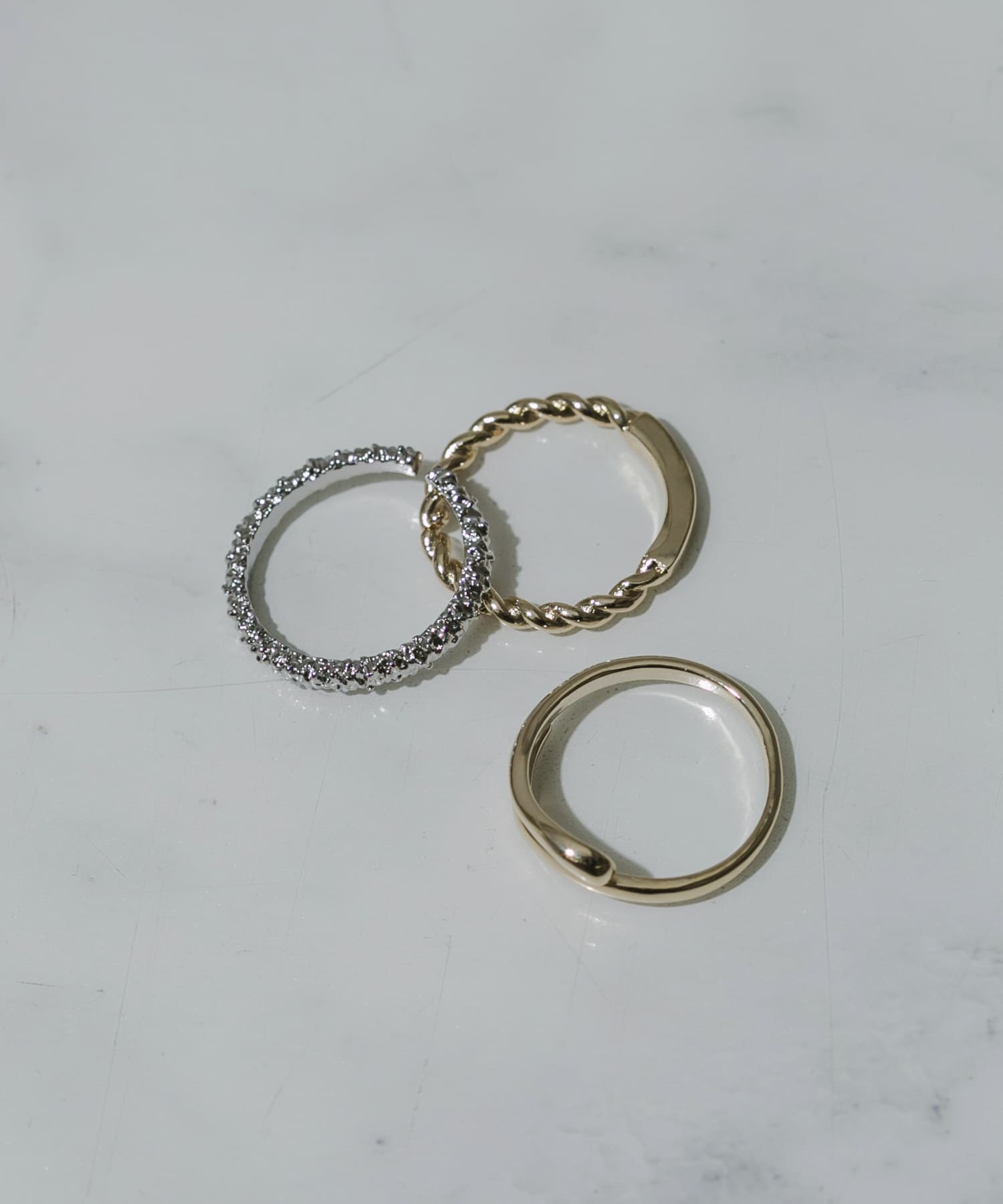 3セットリング GLD/SLV -