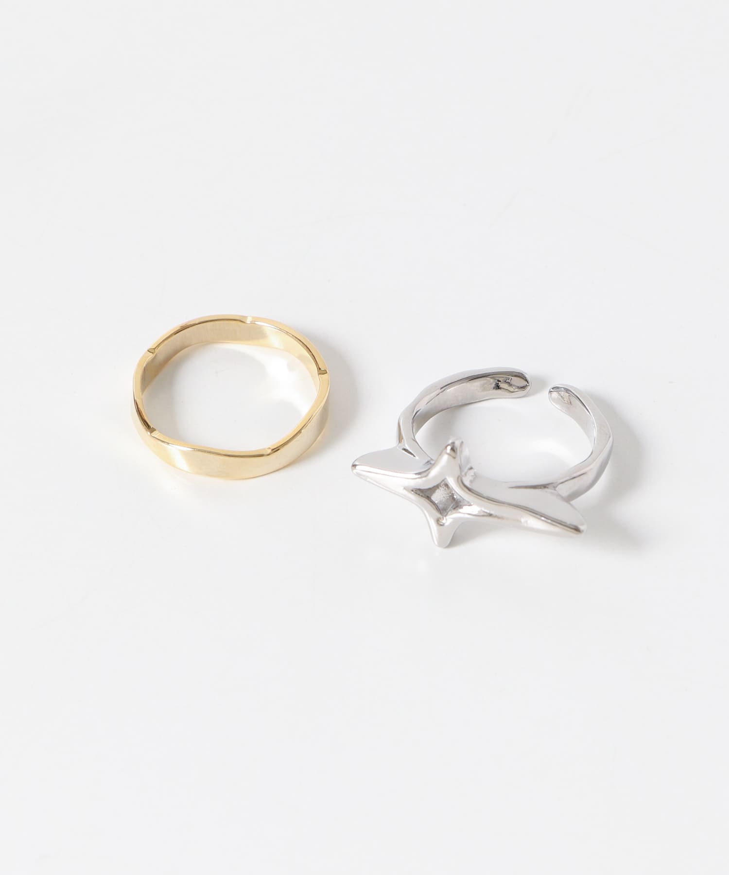 スターモチーフ2セットリング GLD/SLV -