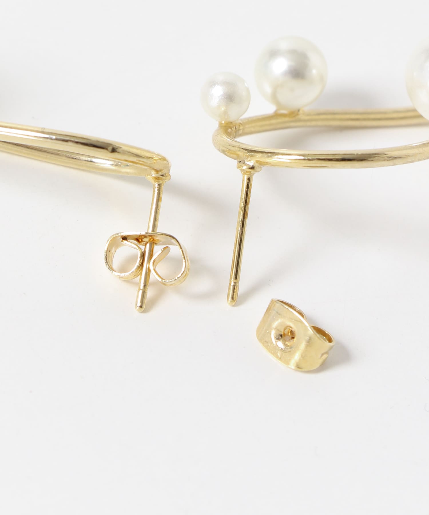 アシメパールピアス GLD -