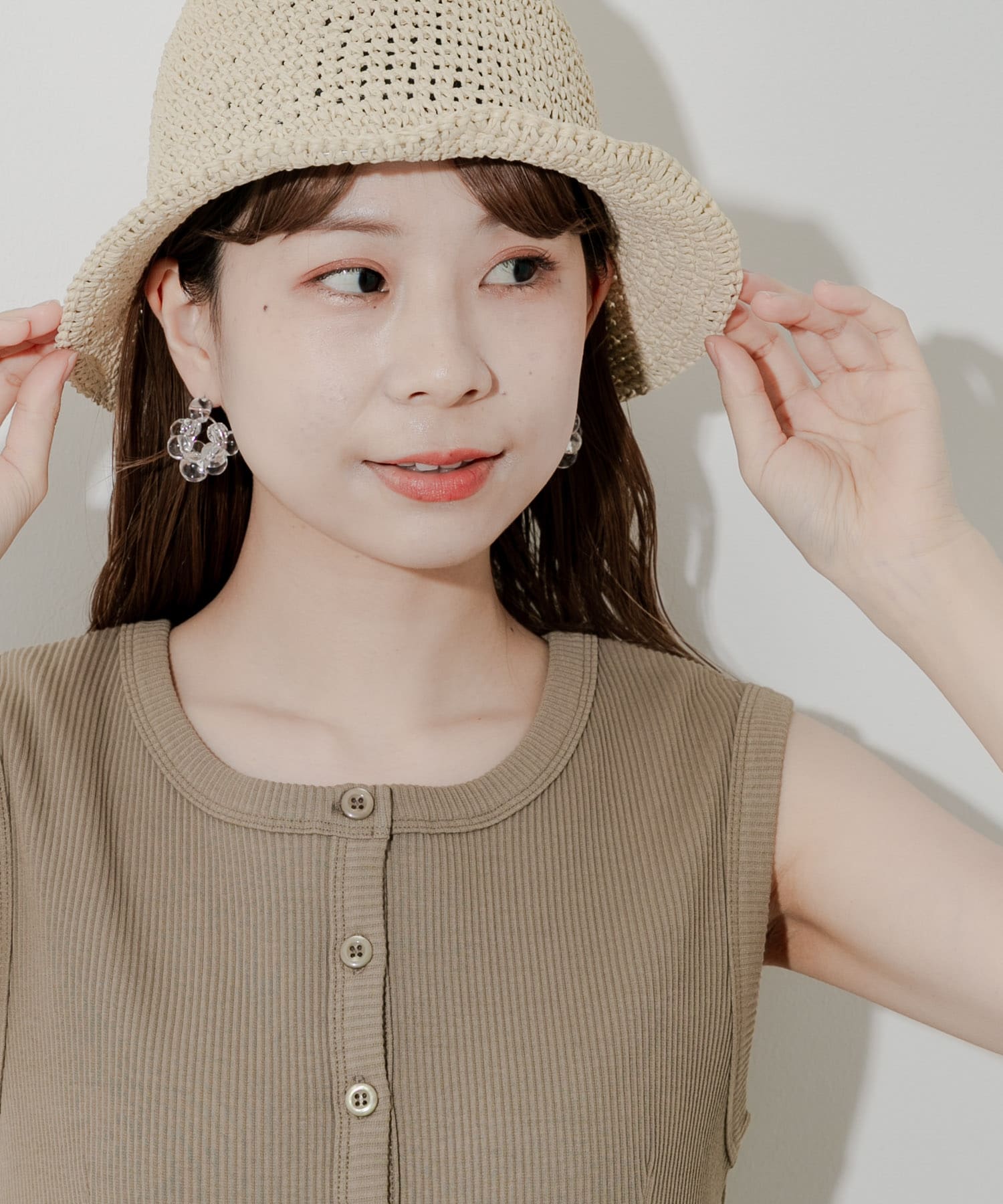 クリアモチーフピアス CLR -