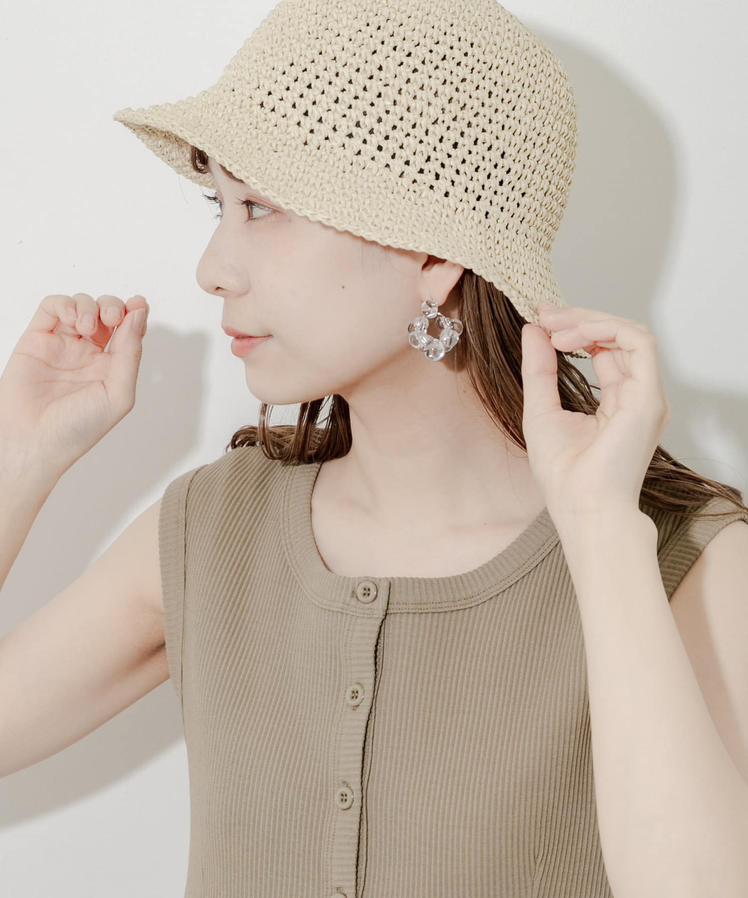 クリアモチーフピアス CLR -