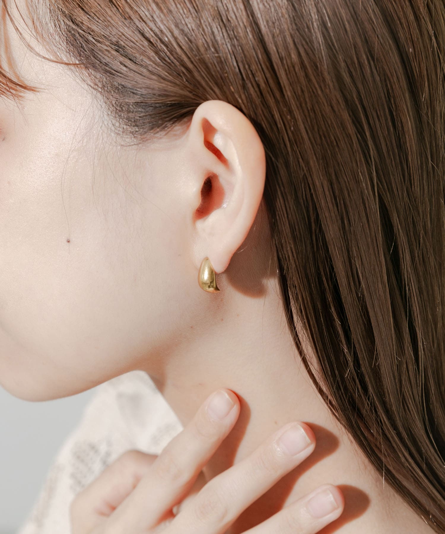 ステンレスドロップピアス GLD -