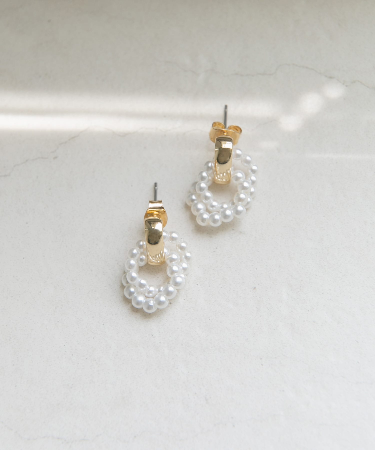 ミニパールフロントピアス GD/IV -
