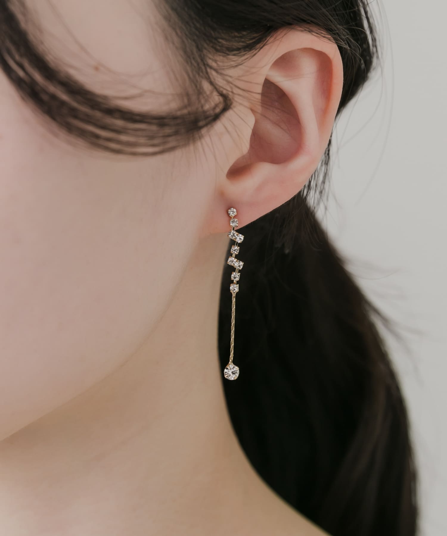 ビジュードロップピアス