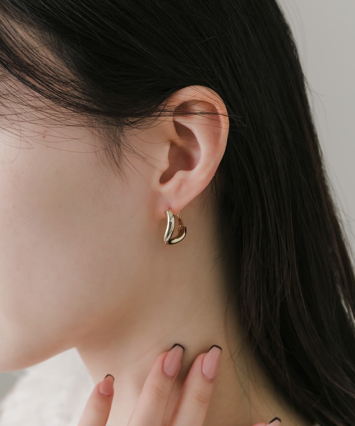メタルニュアンスワンタッチピアス GLD -