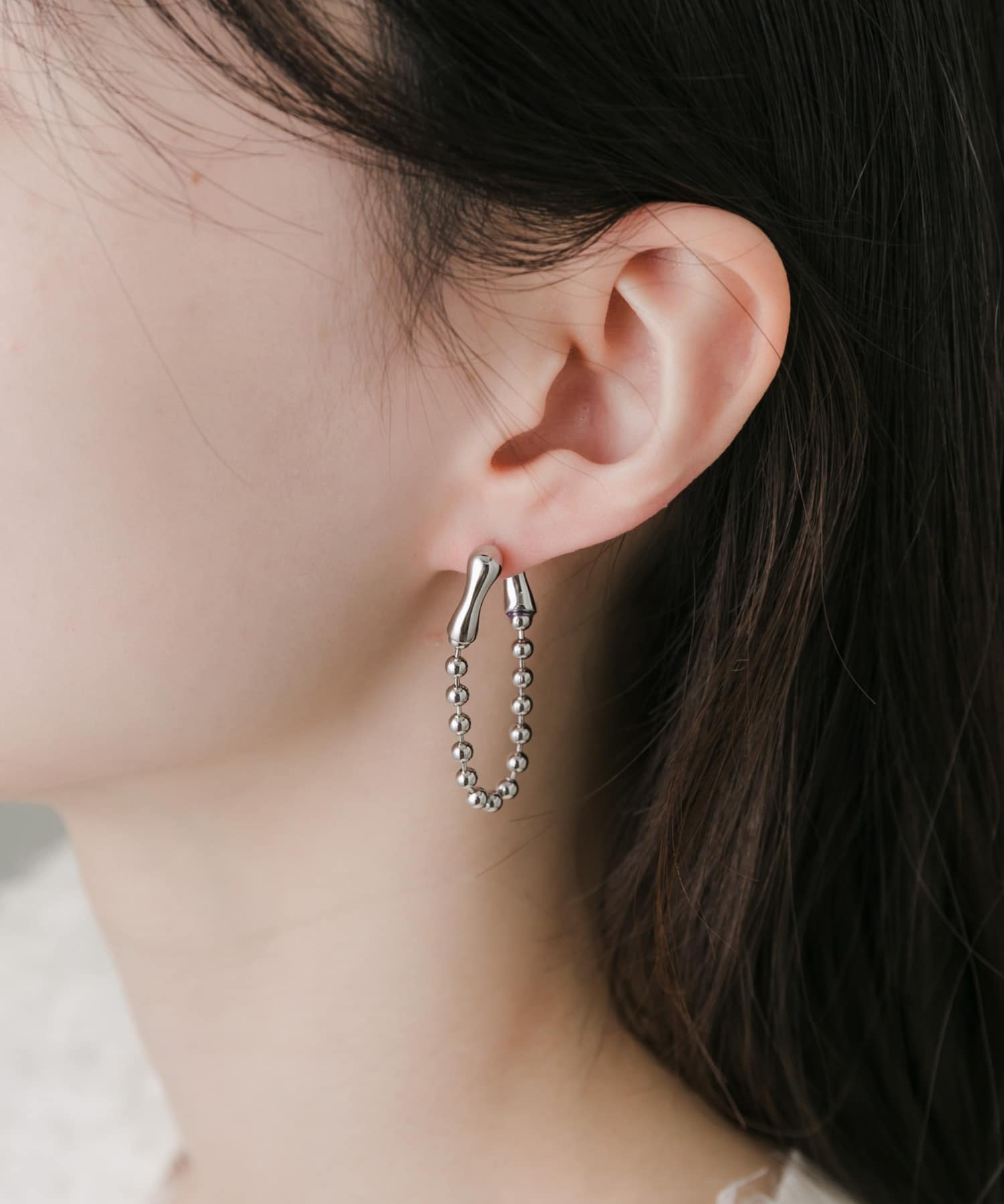 ボールチェーンピアス SLV -
