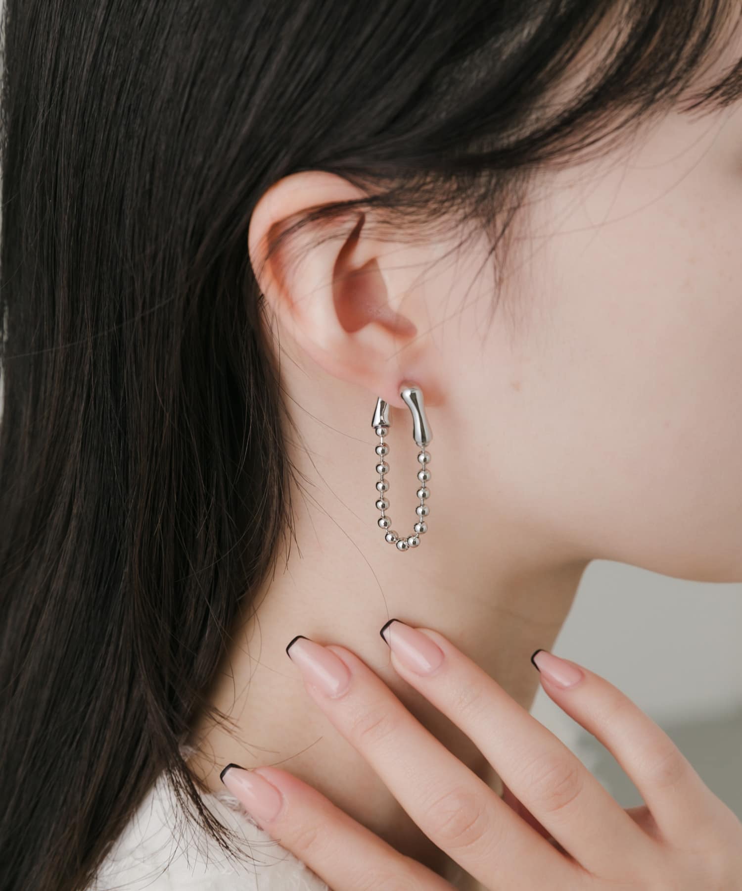 ボールチェーンピアス SLV -