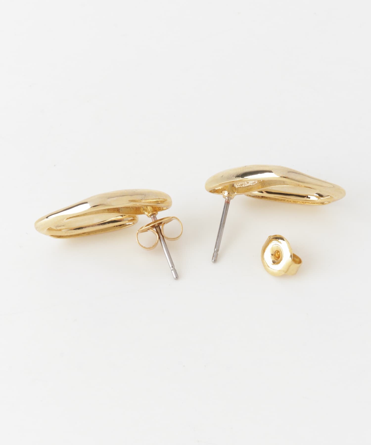 メタルラインカーブピアス GLD -