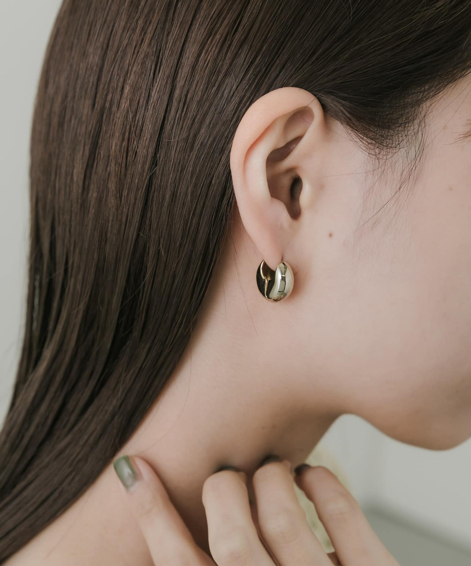 メタルプックリワンタッチピアス GLD -