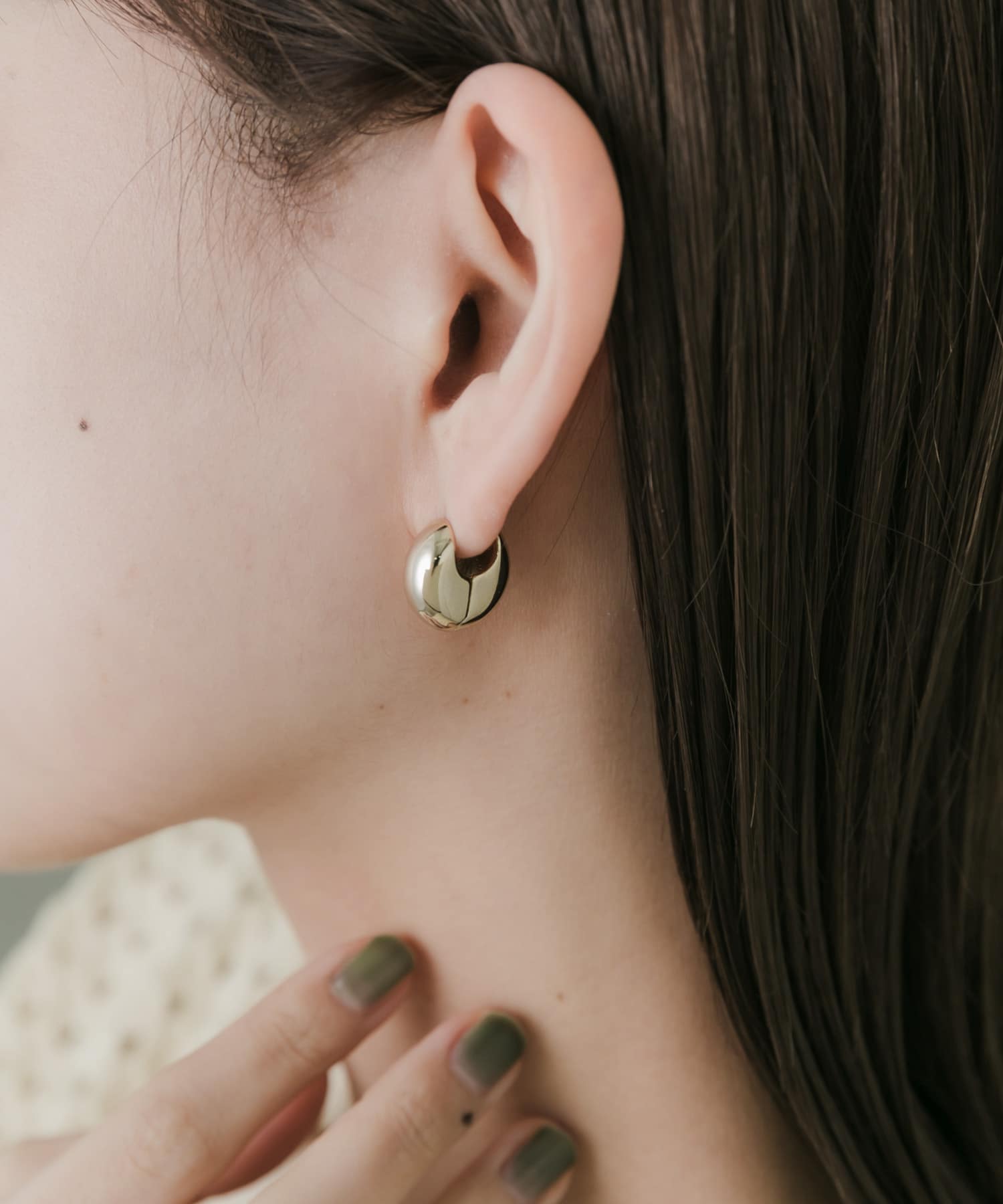 メタルプックリワンタッチピアス GLD -