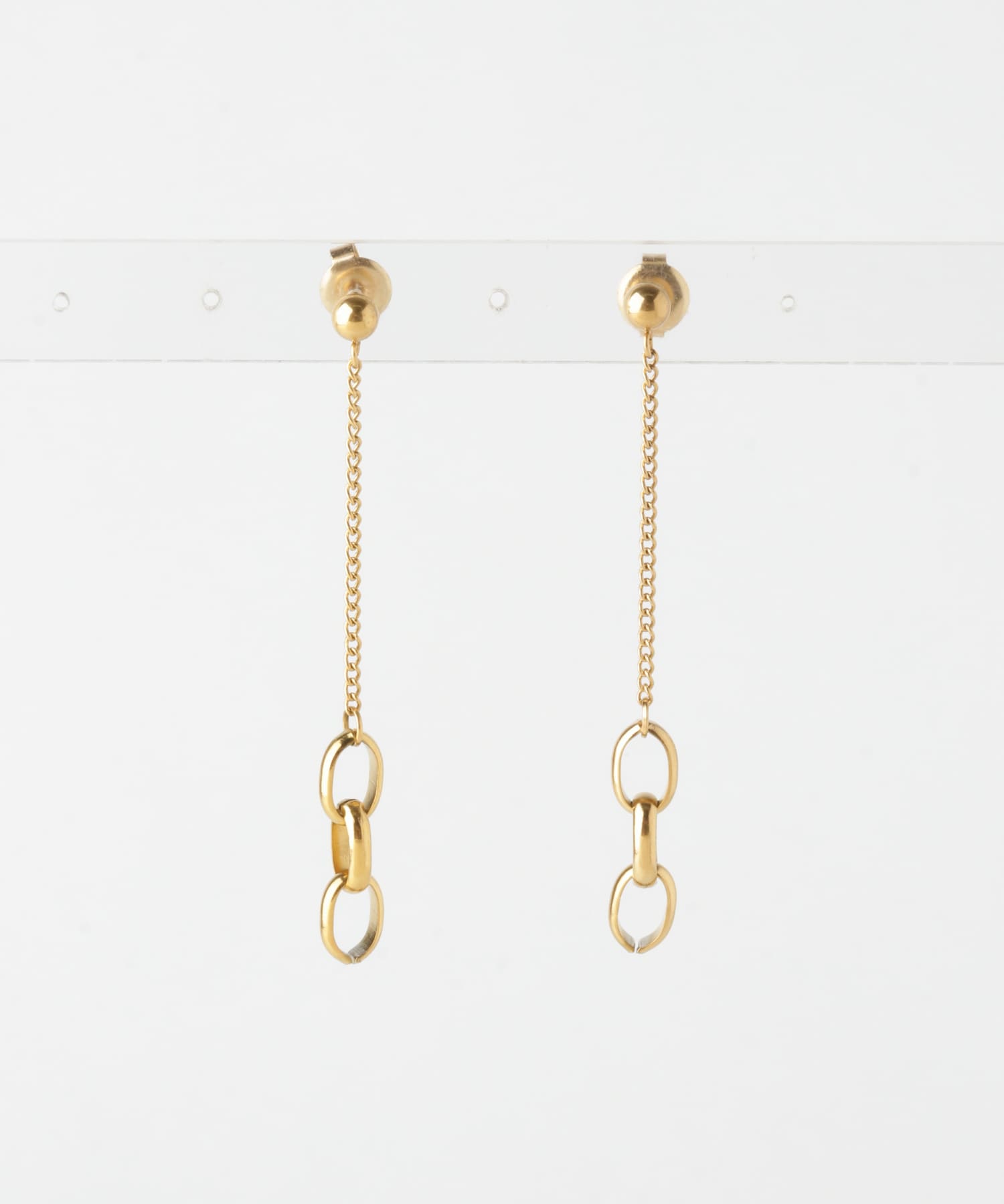ステンレスドロップスウェイピアス GLD -