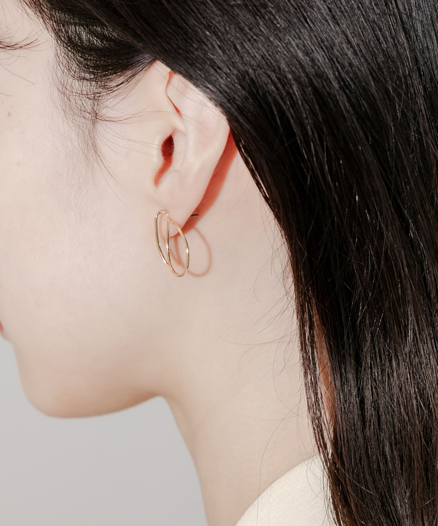 メタルスィンドロップピアス GLD -