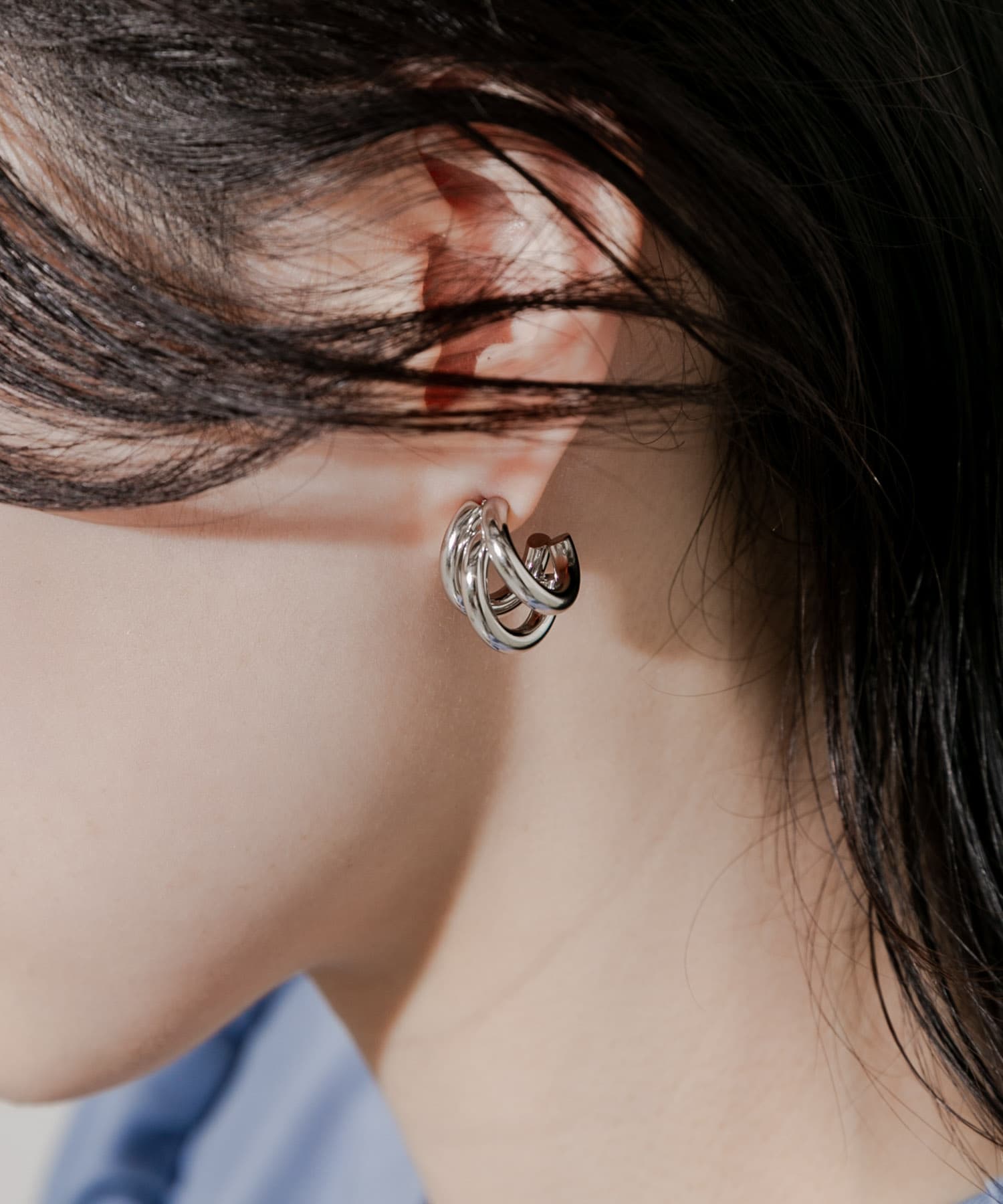 ステンレススリーラインピアス SLV -