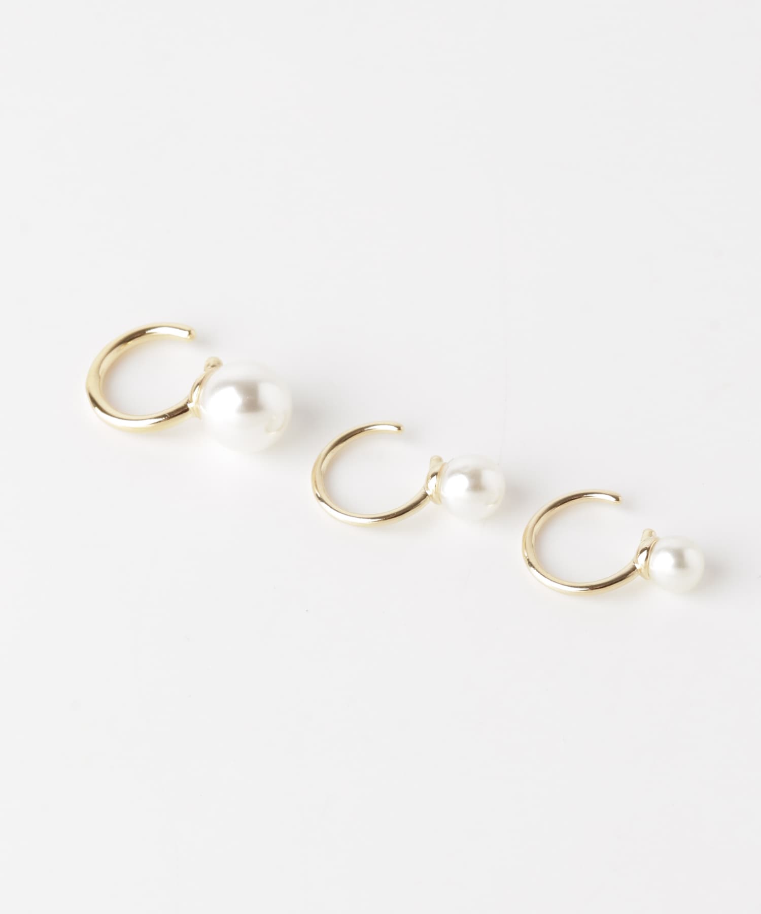 パール3セットイヤカフ GLD -