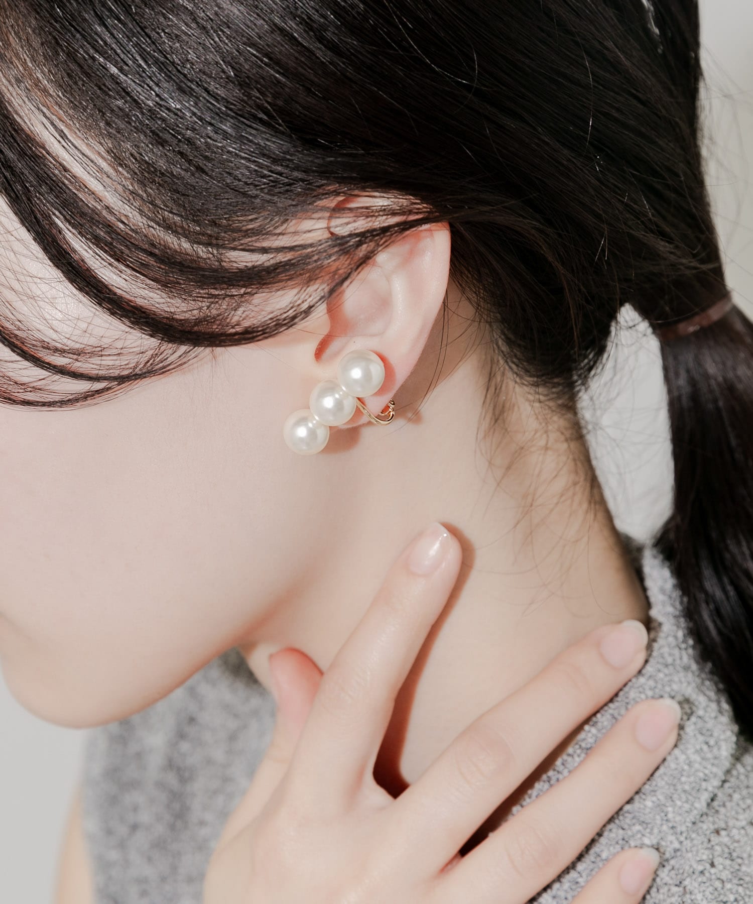 パールラインイヤリング