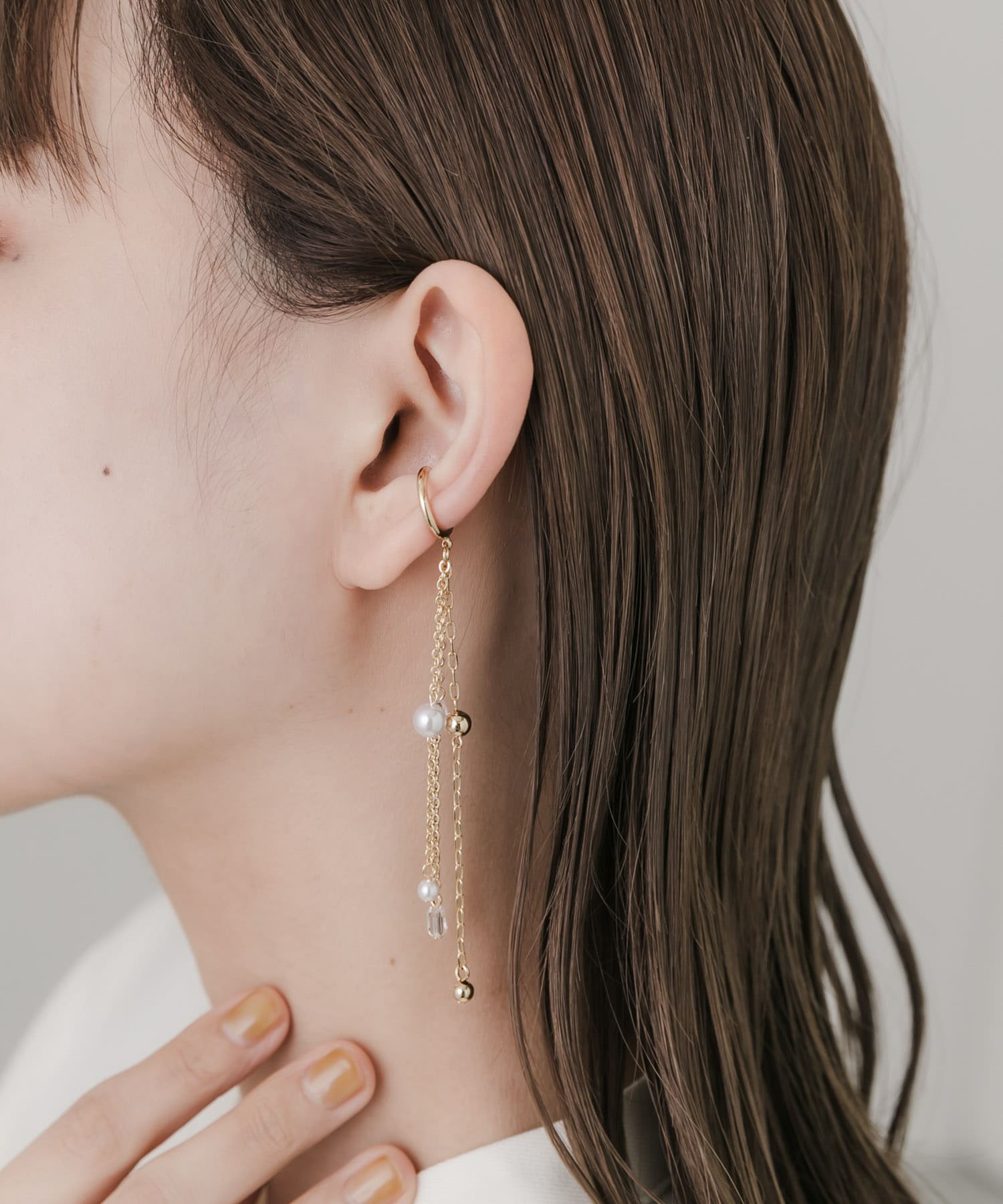 トリプルチェーンイヤカフ GLD -