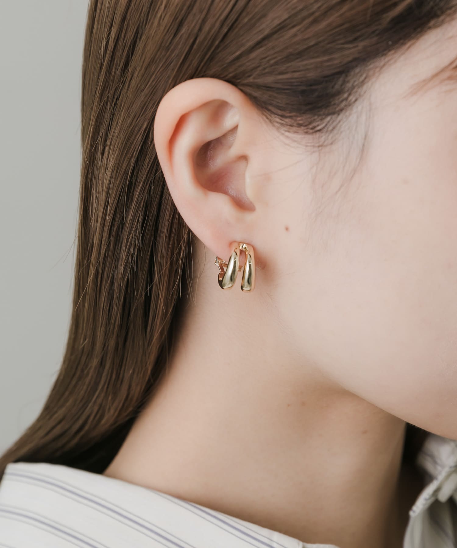 ダブルフープイヤリング