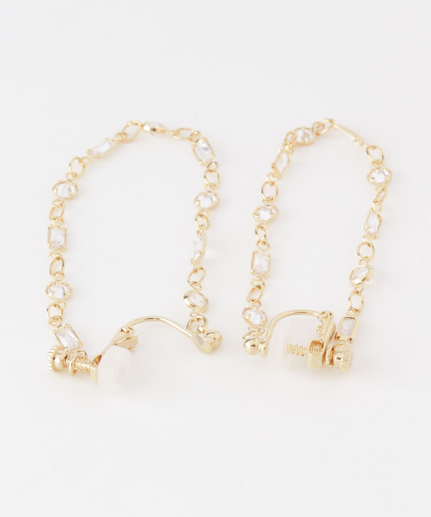 ビジューループイヤリング GLD -