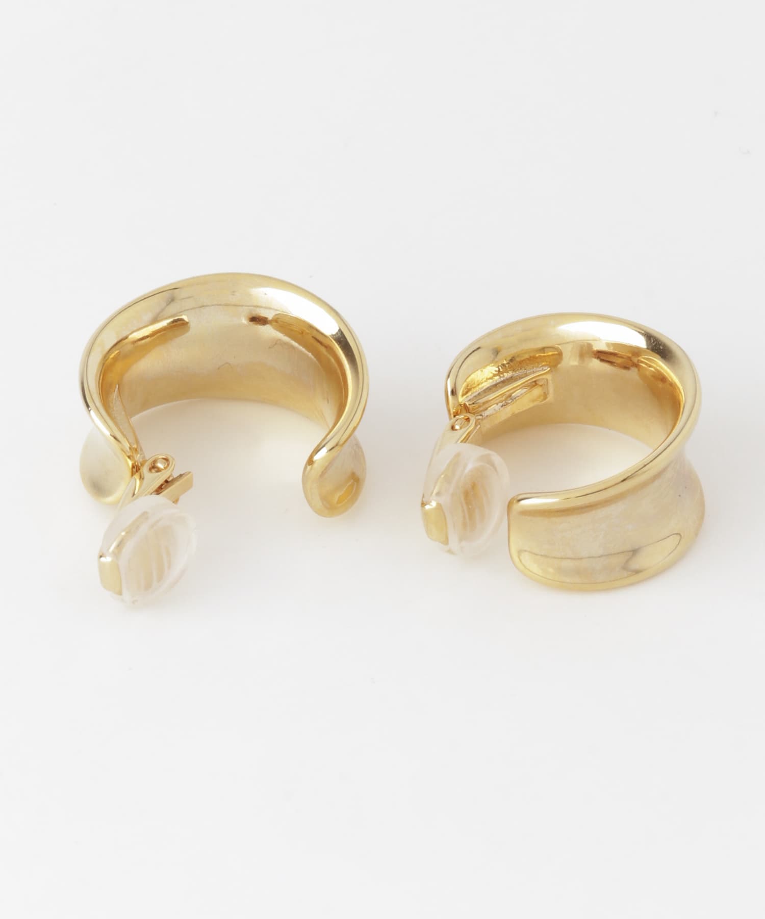 メタルワイドフープイヤリング GLD -