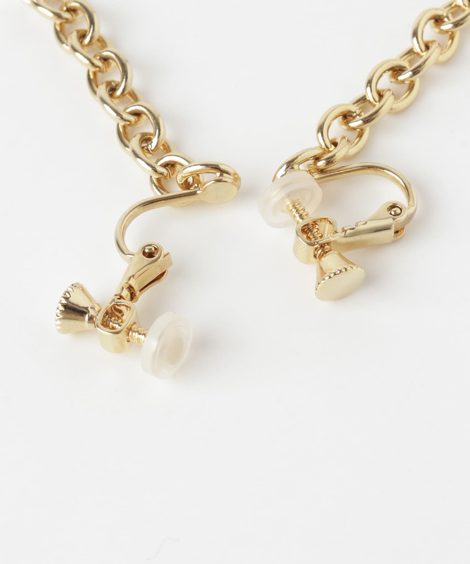 チェーンパールイヤリング GLD -
