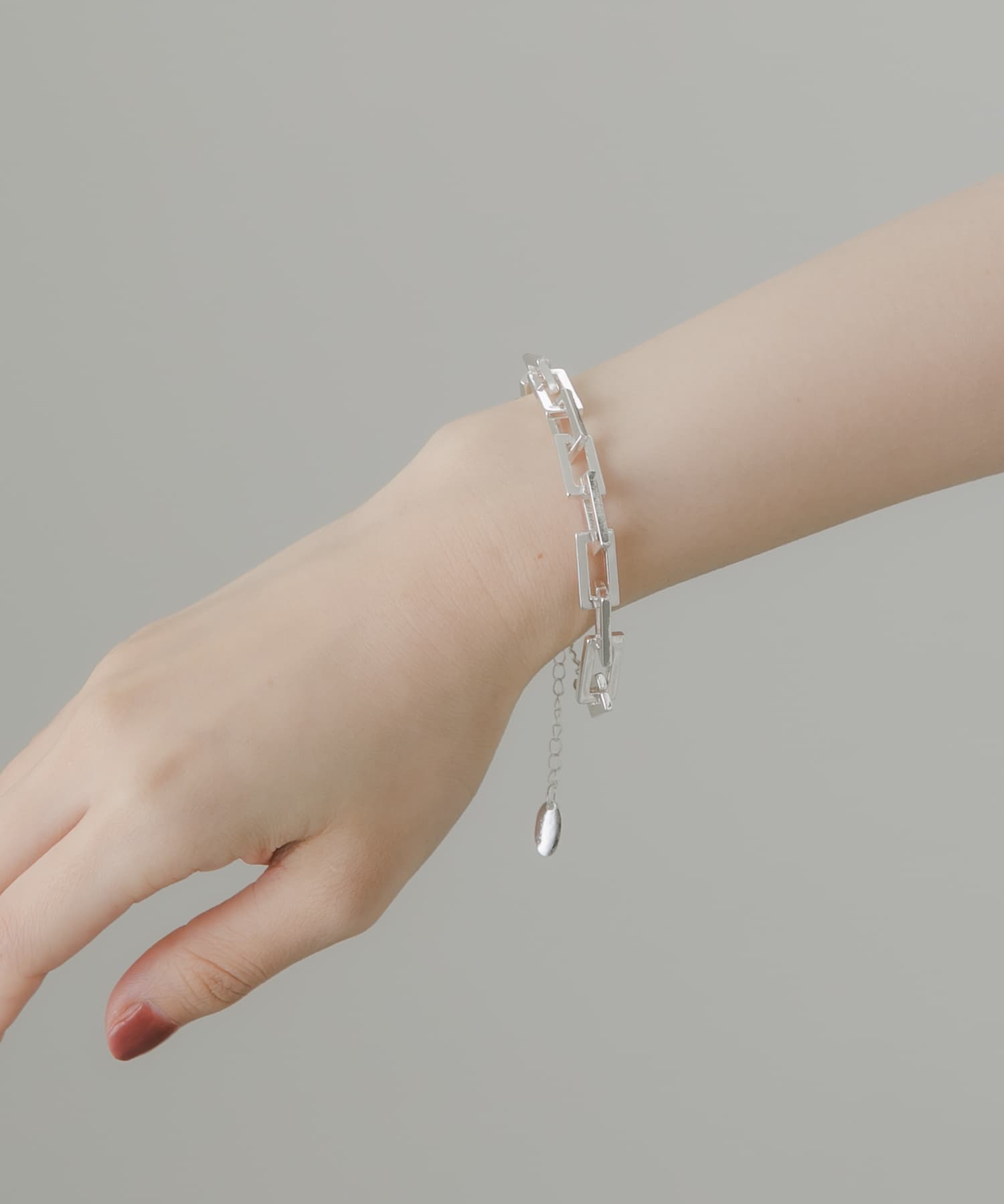 スクエアチェーンボリュームブレスレット