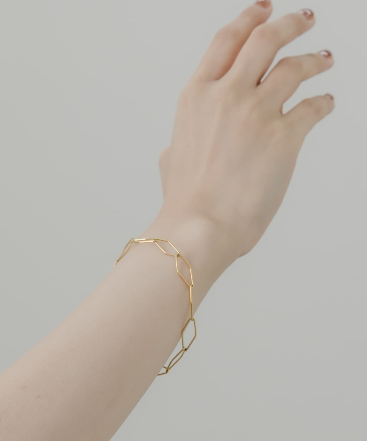 ステンレススクエアチェーンブレスレット GLD -