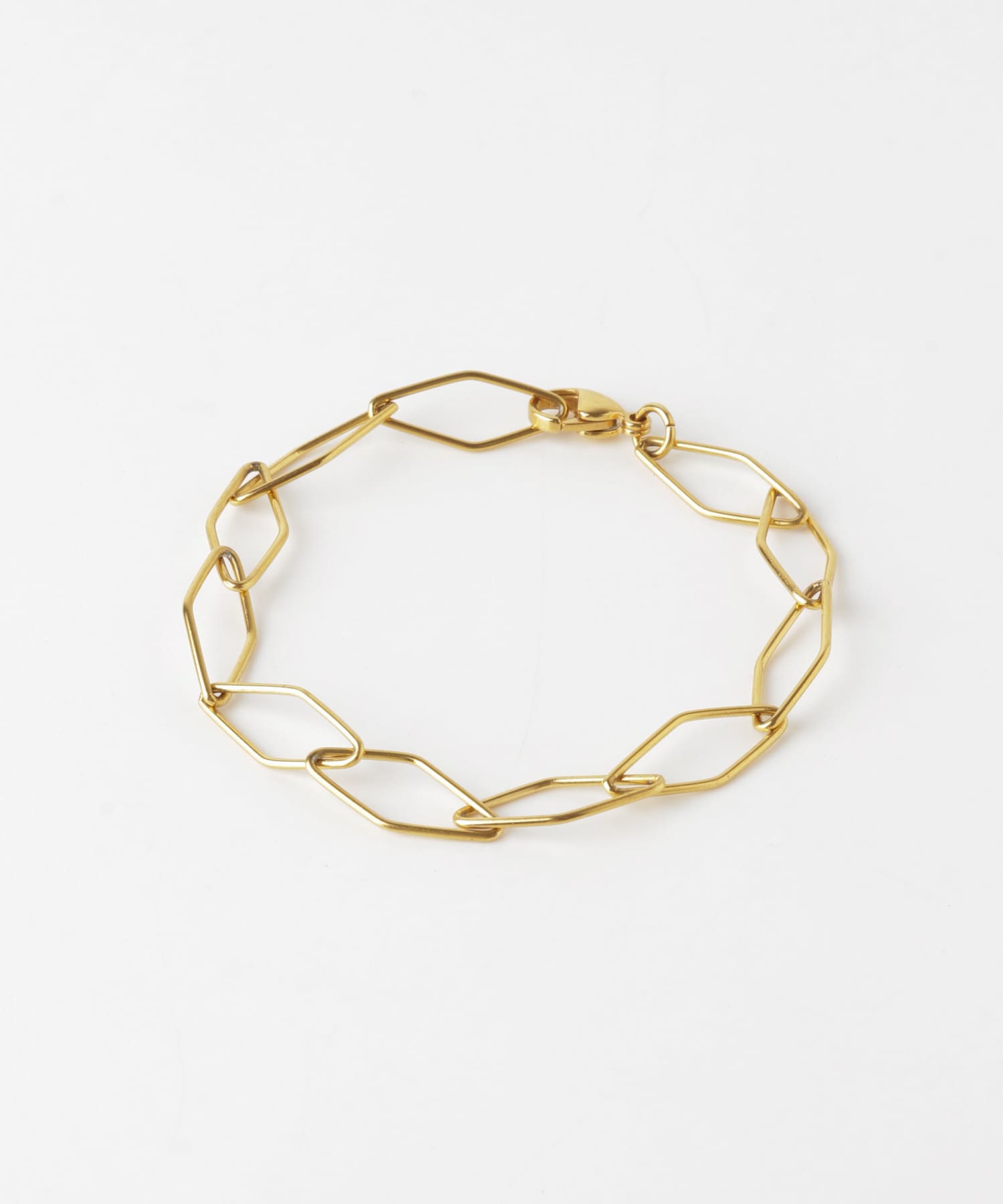 ステンレススクエアチェーンブレスレット GLD -