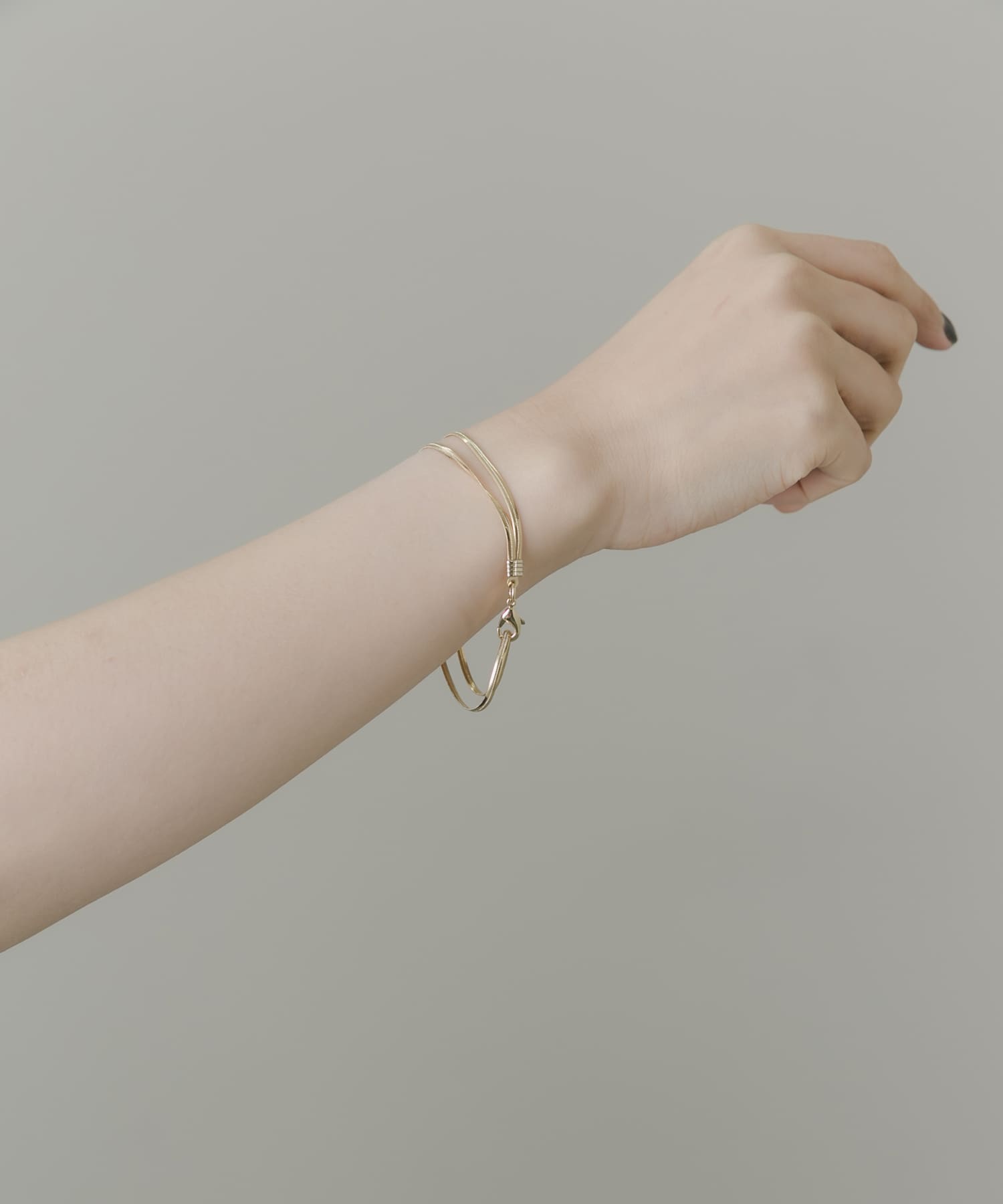 ダブルスネークチェーンブレスレット GLD -