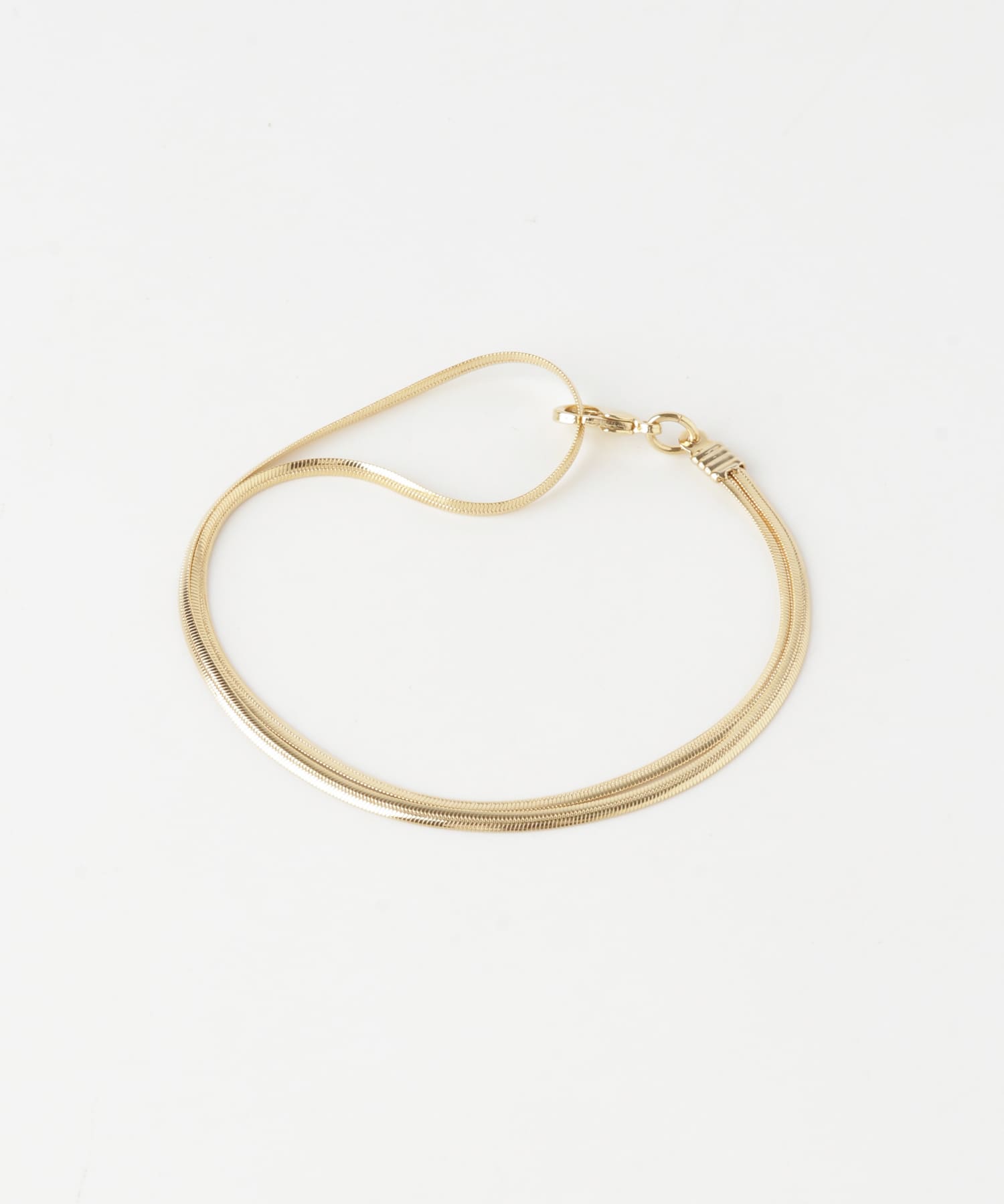 ダブルスネークチェーンブレスレット GLD -
