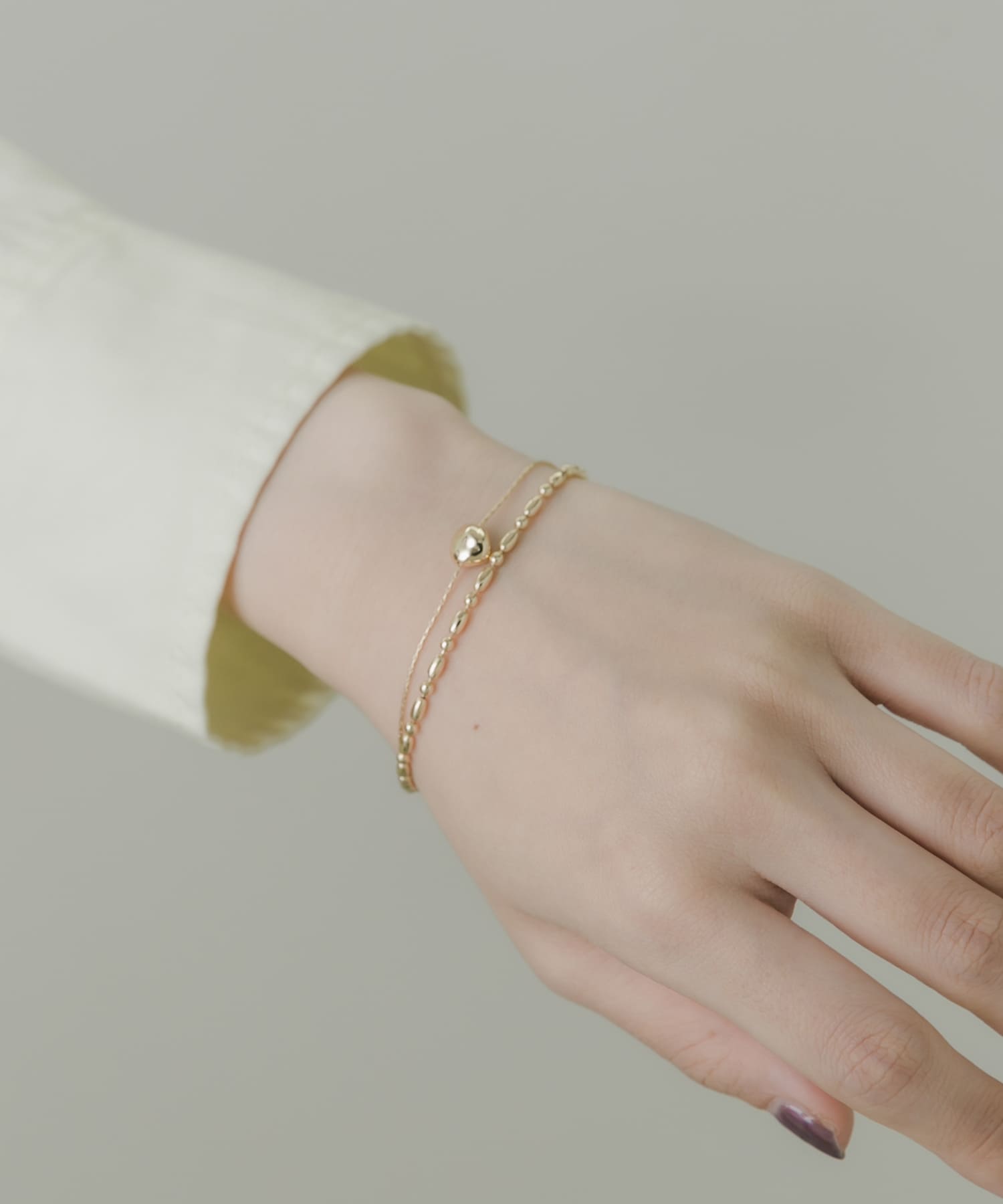 ボールレイヤードマグネットブレスレット GLD -