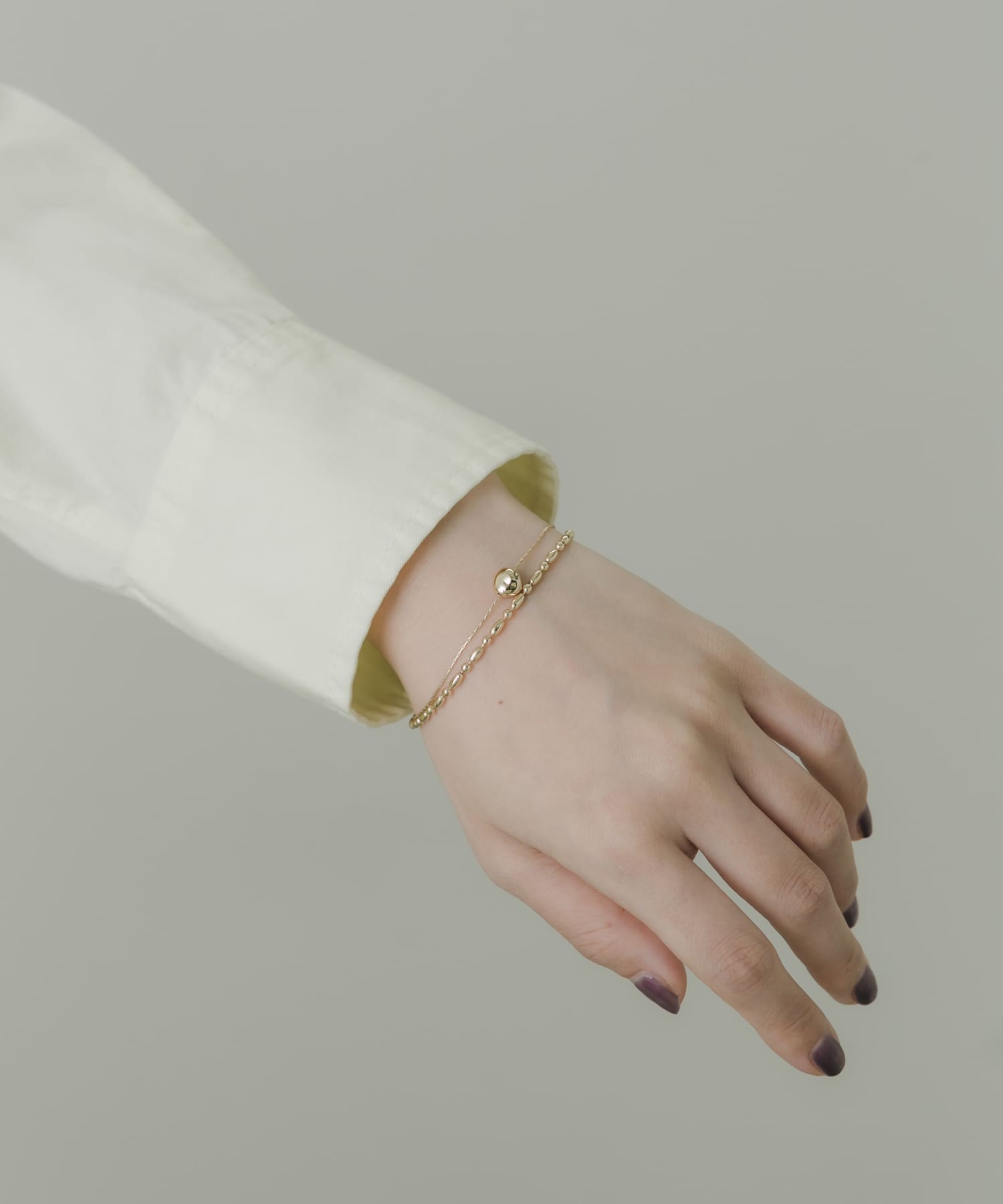 ボールレイヤードマグネットブレスレット GLD -