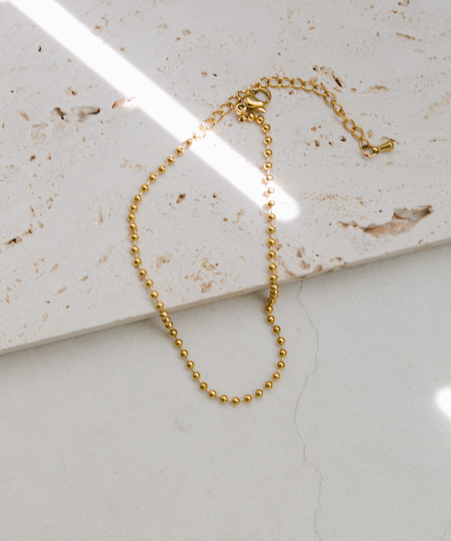 ステンレスボールシンプルブレスレット GLD -