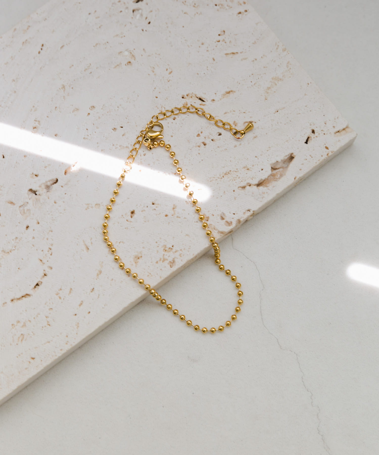 ステンレスボールシンプルブレスレット GLD -