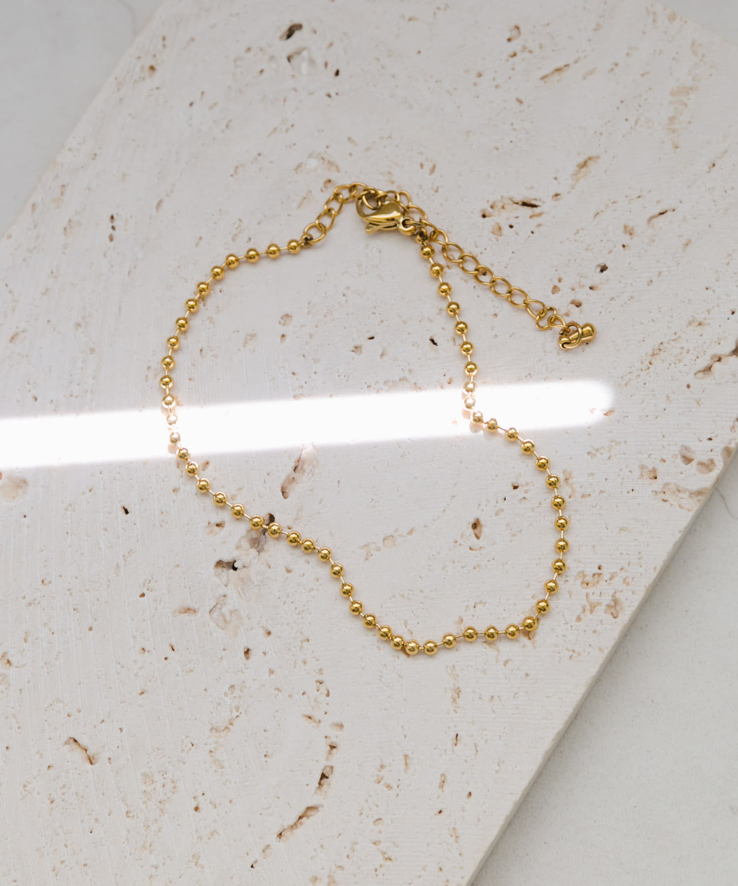 ステンレスボールシンプルブレスレット GLD -