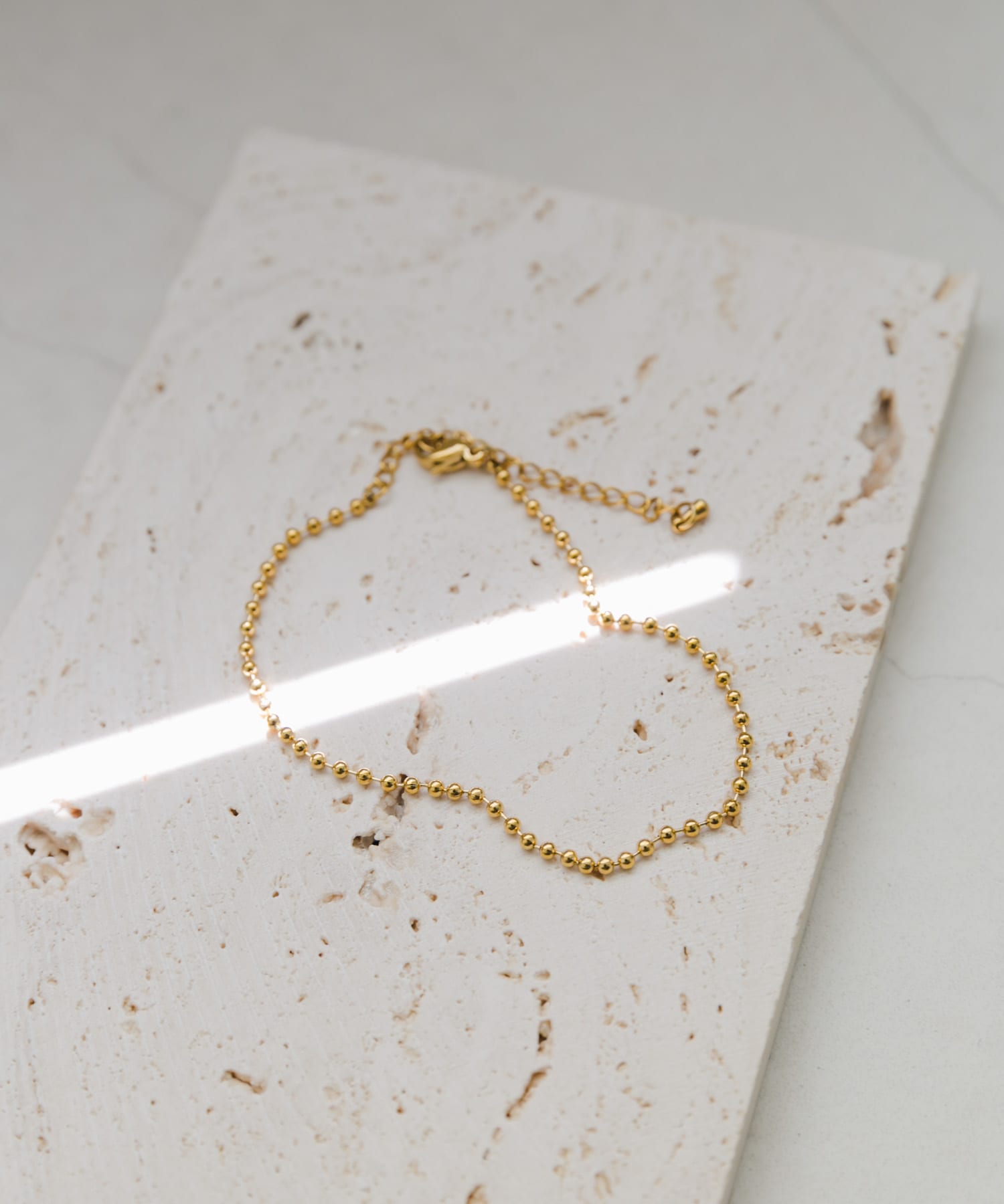 ステンレスボールシンプルブレスレット GLD -