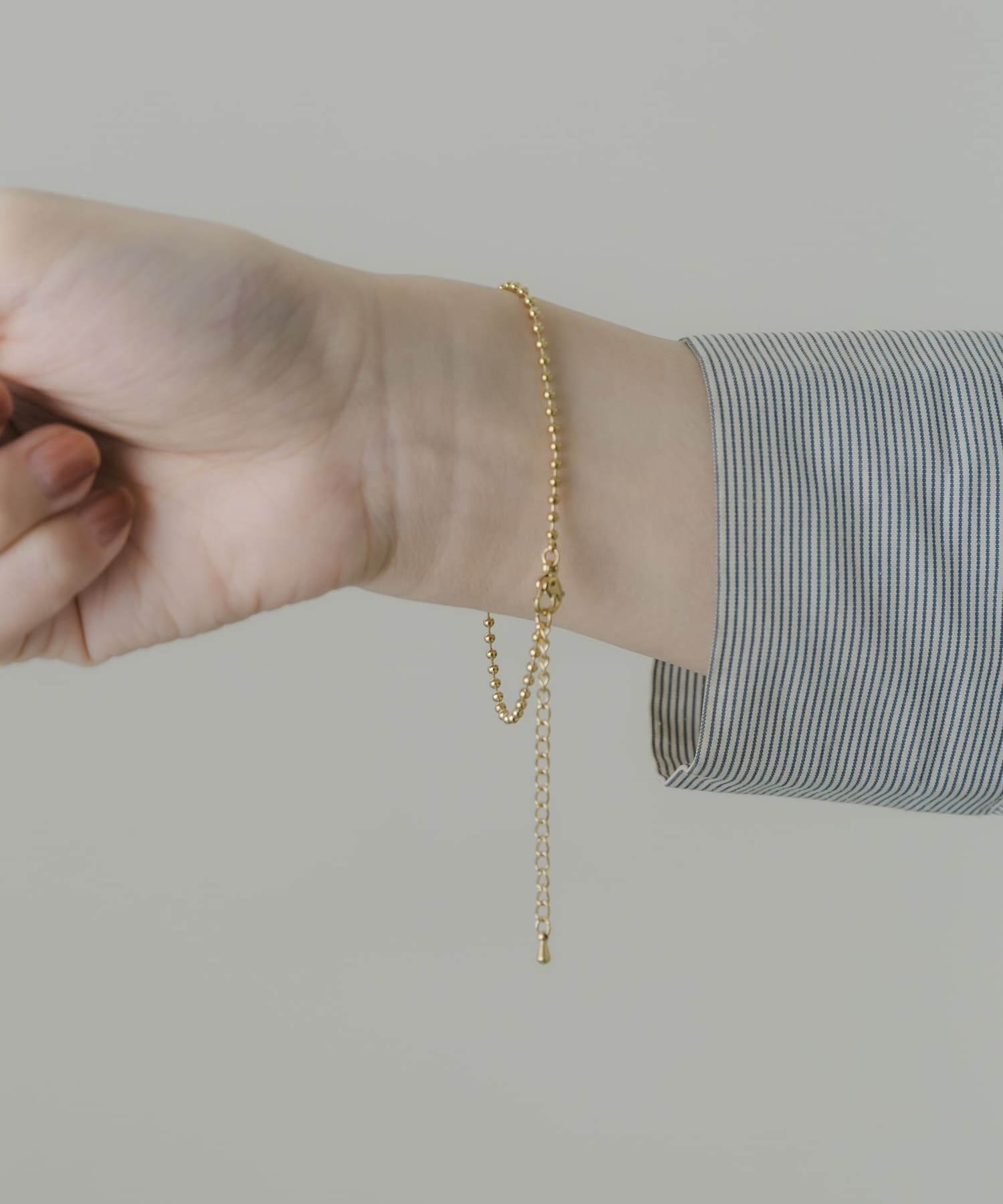 ステンレスボールシンプルブレスレット GLD -