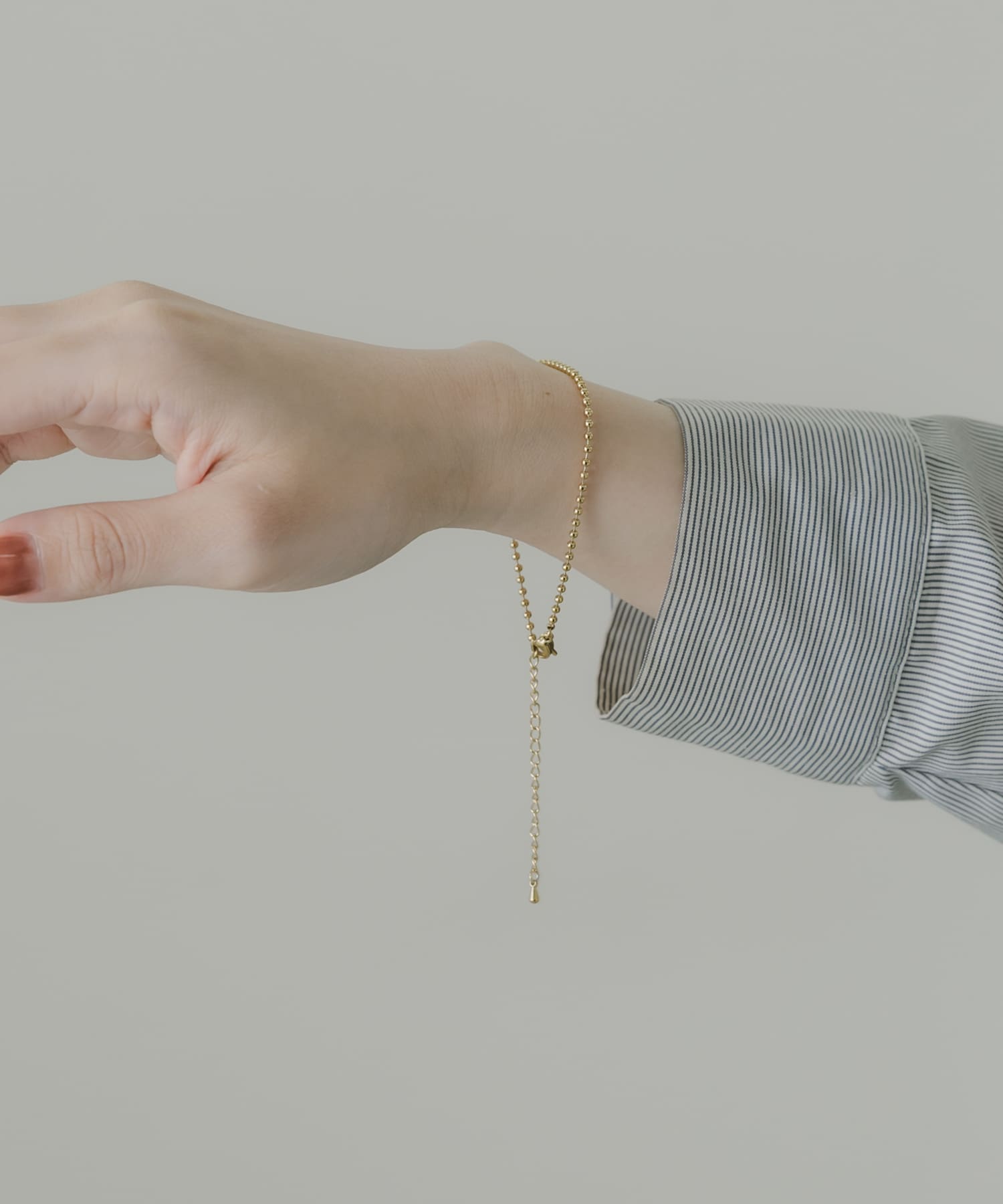ステンレスボールシンプルブレスレット GLD -