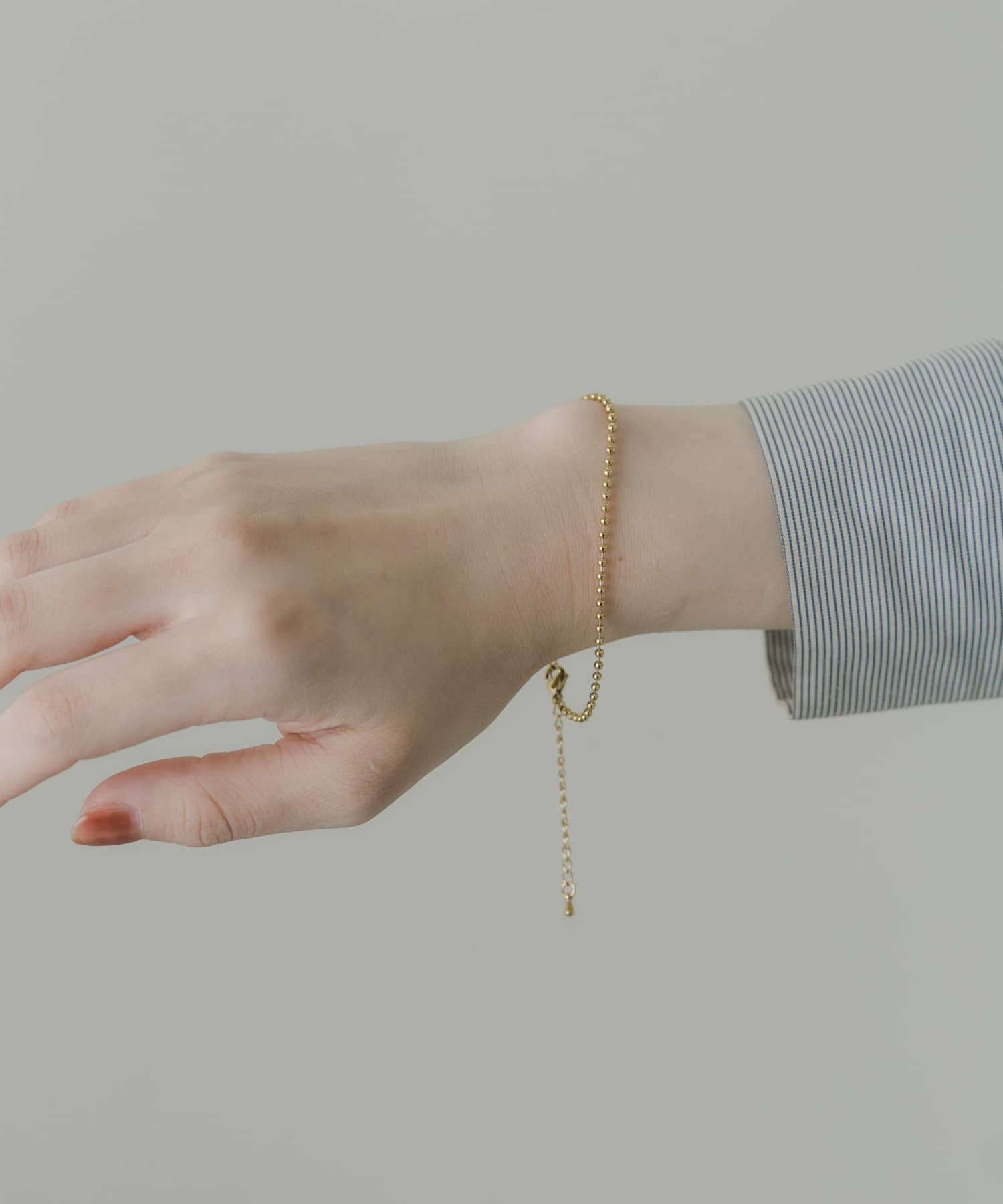ステンレスボールシンプルブレスレット GLD -