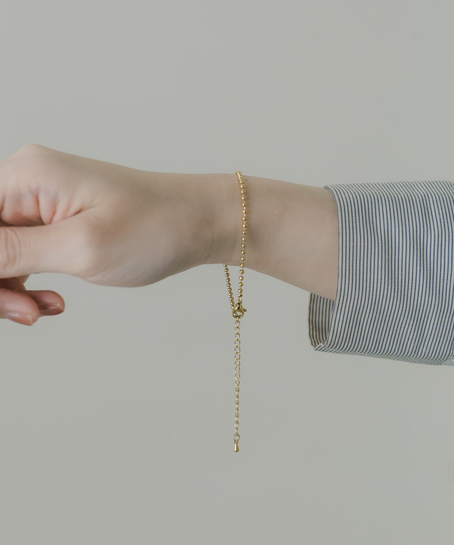 ステンレスボールシンプルブレスレット GLD -