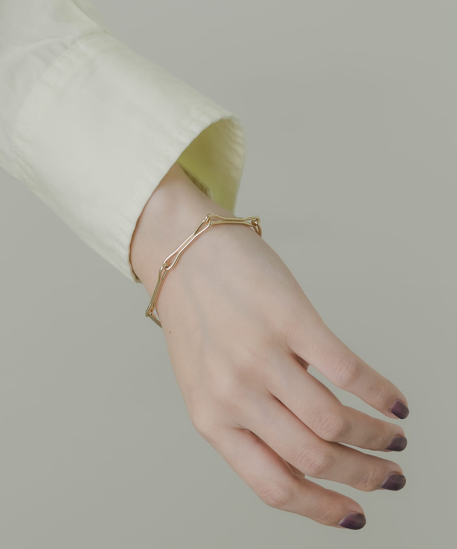 メタルデザインチェーンスライドブレスレット GLD -