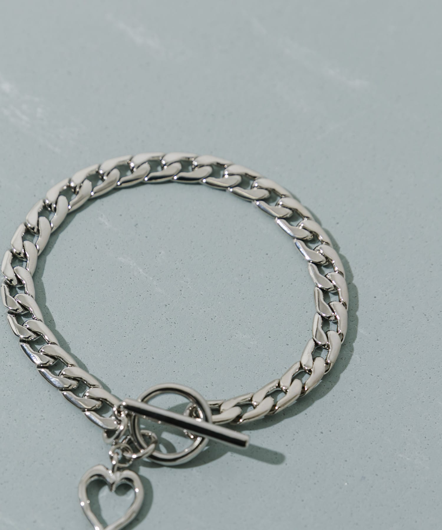 ハートモチーフマンテルブレスレット SLV -