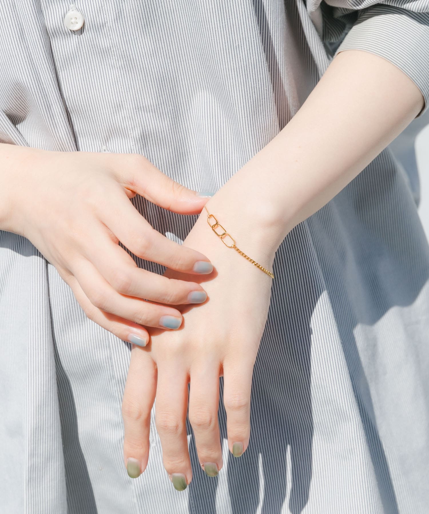 ステンレスチェーンコンビブレスレット