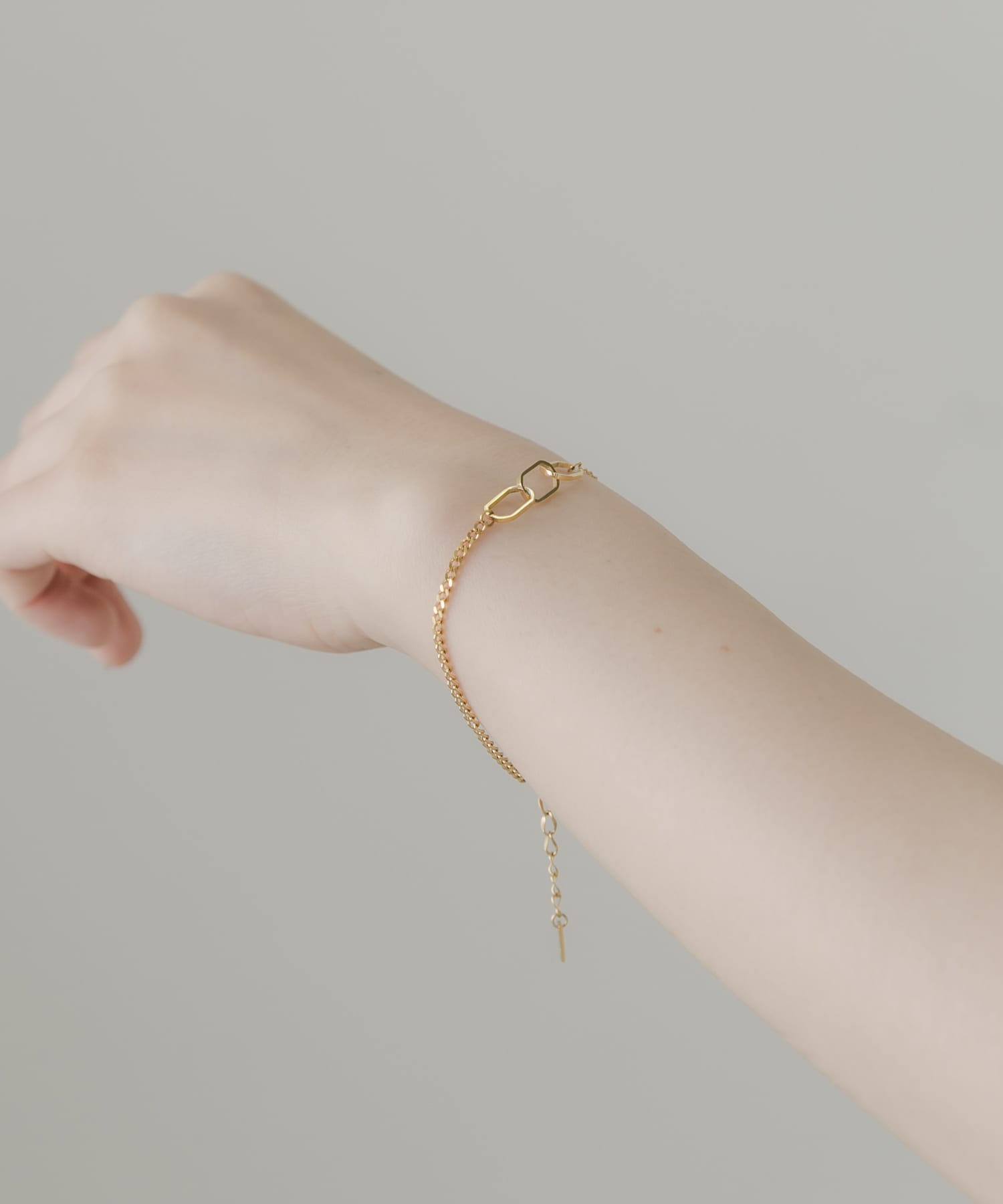 ステンレスチェーンコンビブレスレット GLD -