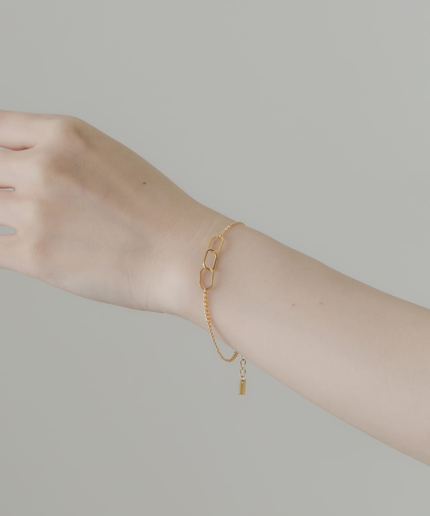 ステンレスチェーンコンビブレスレット GLD -