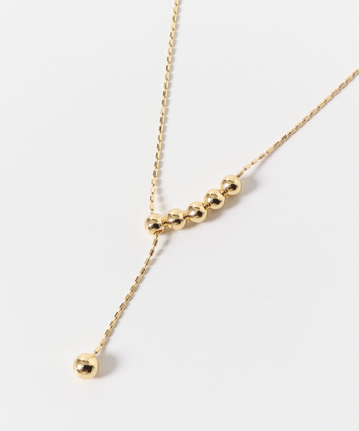 ボールスライドYネックレス GLD -