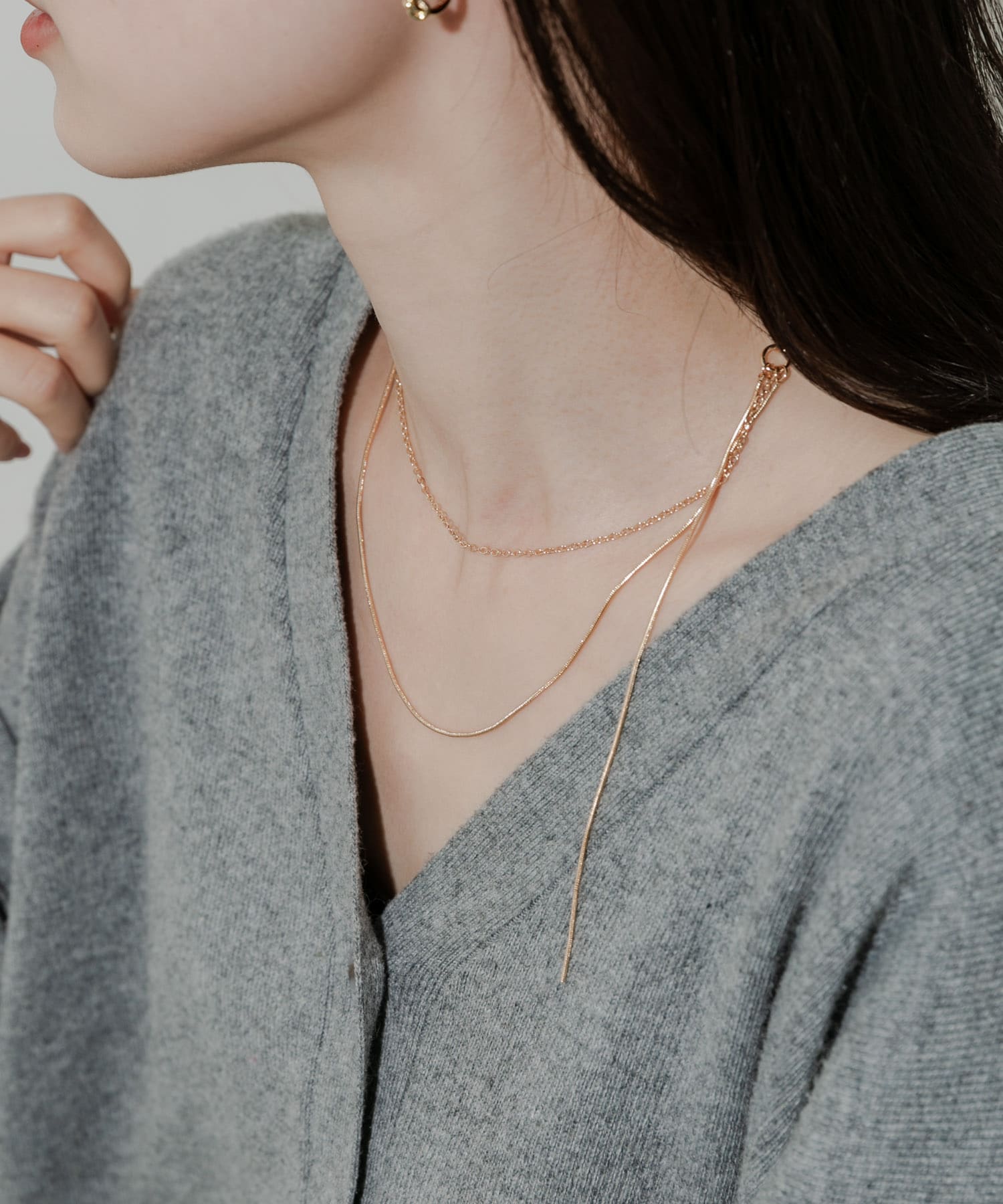 ニュアンスチェーンキリカエネックレス(- GLD): アクセサリー