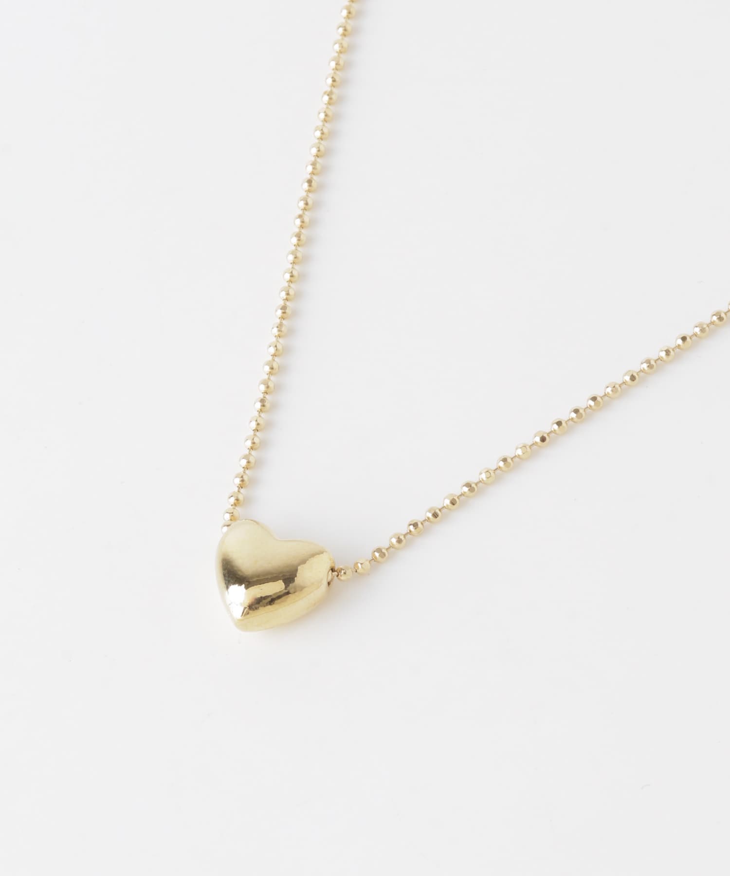 ボールチェーンハートトップネックレス GLD -