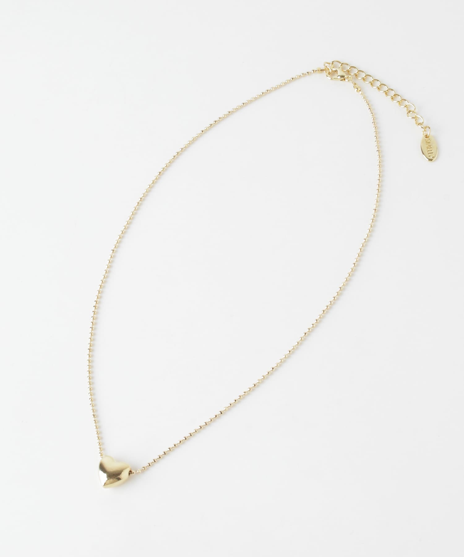 ボールチェーンハートトップネックレス GLD -