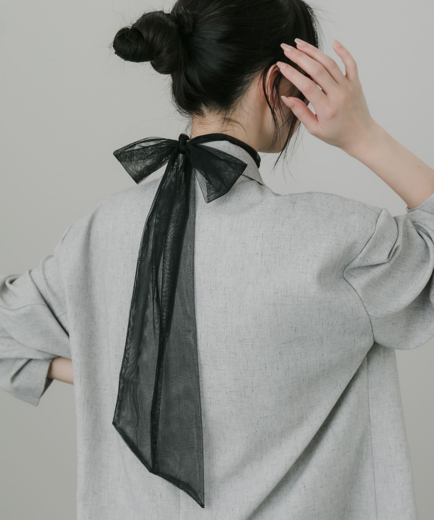 シアーリボンチョーカー BLK -